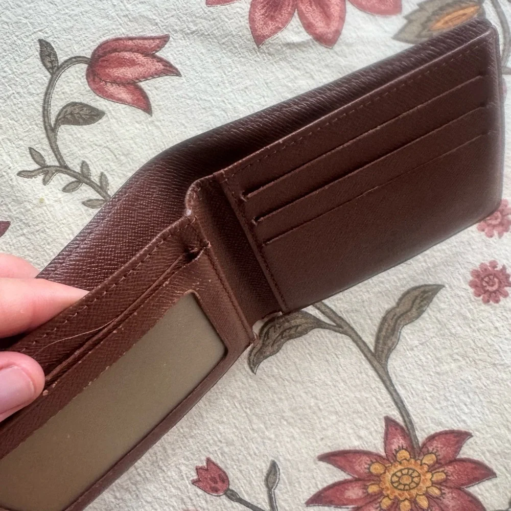 Louis Vuitton Monogram Canvas Money Clip Wallet in Brown and Gold